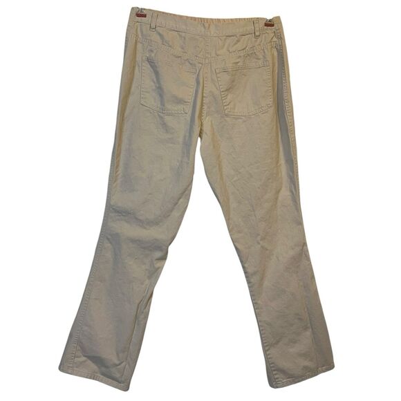 New Addition Maternity Khaki Pants Size 8 Straight Leg Beige Stretch Work Casual - Picture 2 of 9